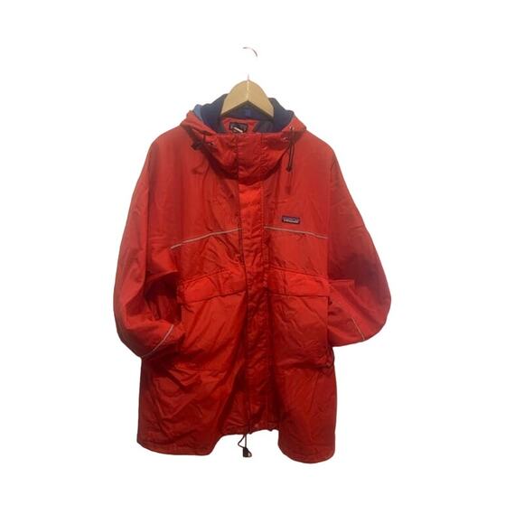 Patagonia VTG jacket coat mountain red mens sz L hood - Picture 1 of 16